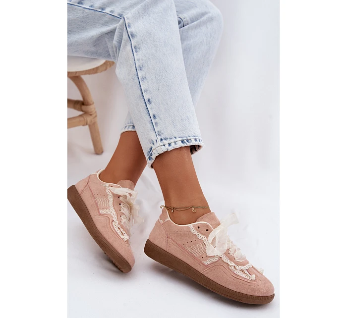 Dámské tenisky s krajkou růžové Ilrene Dámské tenisky s krajkou růžové Ilrene