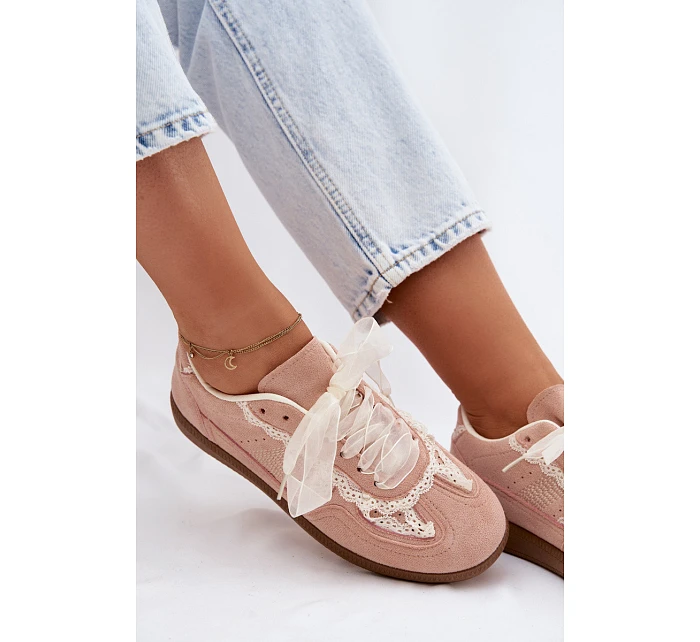 Dámské tenisky s krajkou růžové Ilrene Dámské tenisky s krajkou růžové Ilrene