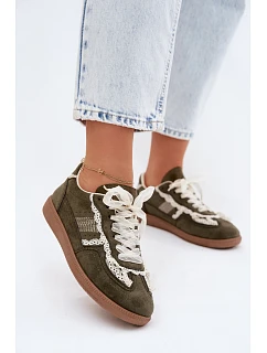 Dámské tenisky s krajkou zelené Ilrene