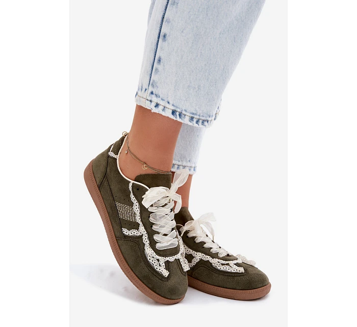 Dámské tenisky s krajkou zelené Ilrene Dámské tenisky s krajkou zelené Ilrene