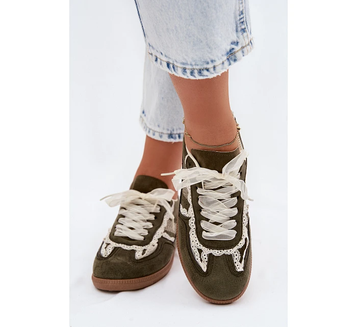 Dámské tenisky s krajkou zelené Ilrene Dámské tenisky s krajkou zelené Ilrene