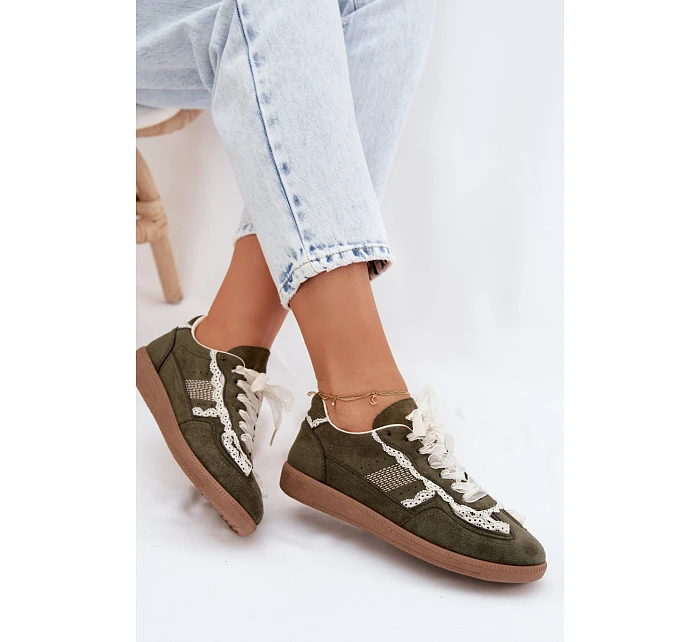 Dámské tenisky s krajkou zelené Ilrene Dámské tenisky s krajkou zelené Ilrene