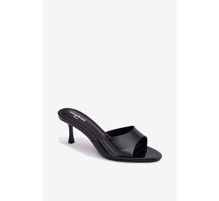 Sandály z umělé kůže na jehlovém podpatku Zlaté Melissea Sandály z umělé kůže na jehlovém podpatku Zlaté Melissea