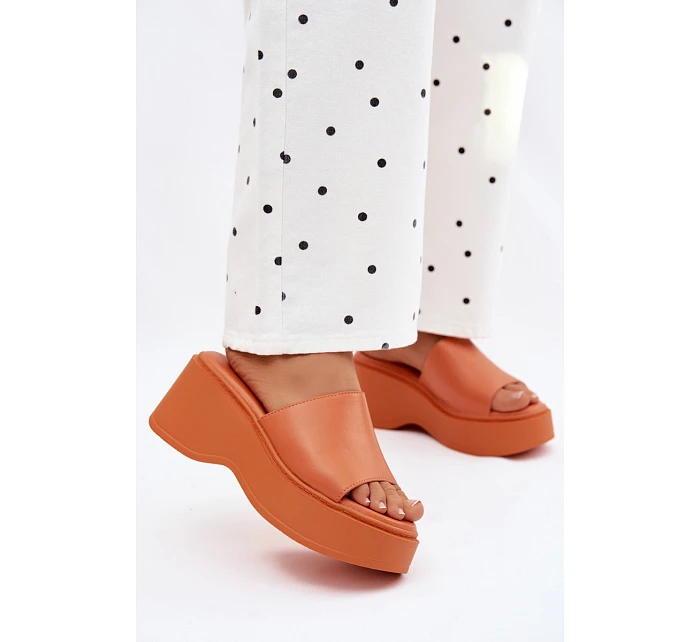 Dámské espadrilky na platformě oranžové Virelia Dámské espadrilky na platformě oranžové Virelia