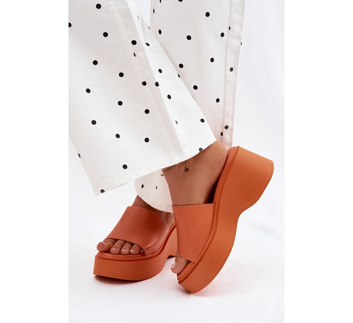 Dámské espadrilky na platformě oranžové Virelia Dámské espadrilky na platformě oranžové Virelia