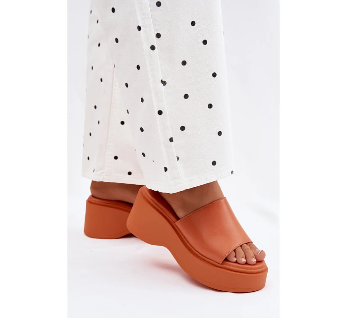 Dámské espadrilky na platformě oranžové Virelia Dámské espadrilky na platformě oranžové Virelia