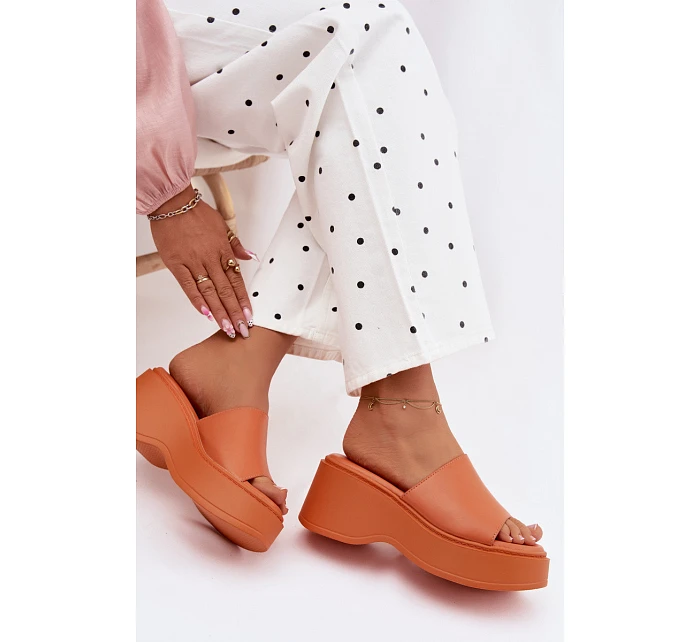 Dámské espadrilky na platformě oranžové Virelia Dámské espadrilky na platformě oranžové Virelia