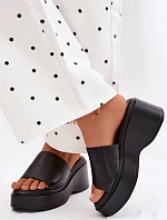 Dámské nazouváky na platformě Černé Virelia