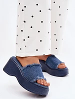 Dámské platformové sandály s džínovým vzorem Virelia