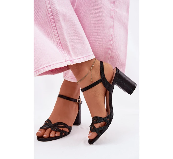 Dámské sandály na podpatku Černé Antonella Dámské sandály na podpatku Černé Antonella