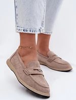 Dámské mokasíny z imitace semiše Vinceza Béžové