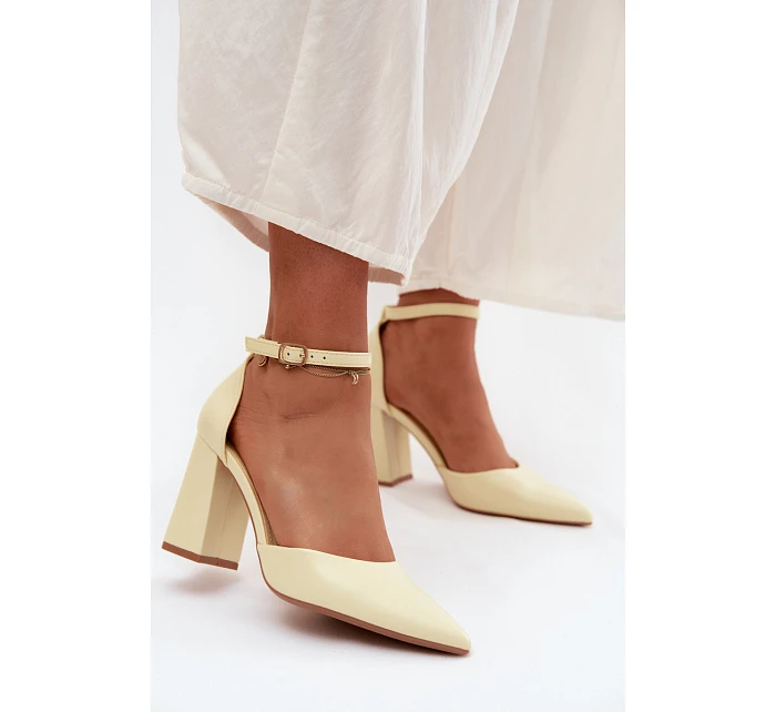 Lodičky na podpatku Žluté Selvra Lodičky na podpatku Žluté Selvra