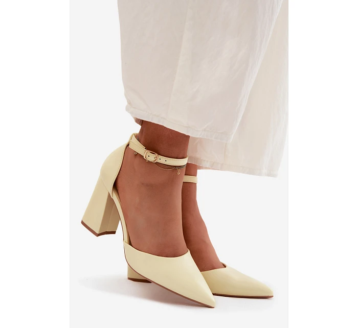 Lodičky na podpatku Žluté Selvra Lodičky na podpatku Žluté Selvra