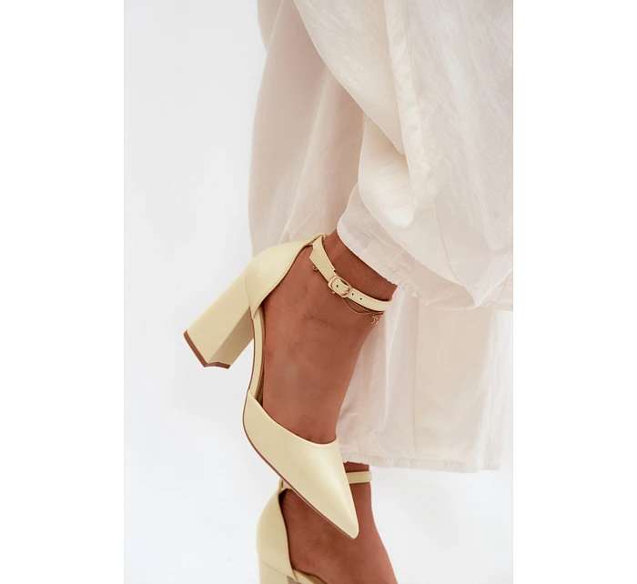 Lodičky na podpatku Žluté Selvra Lodičky na podpatku Žluté Selvra