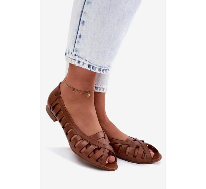 Kožené síťované baleríny Maciejka P7540-29 Hnědé Kožené síťované baleríny Maciejka P7540-29 Hnědé