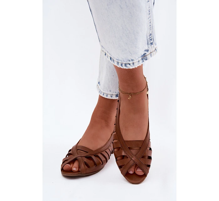 Kožené síťované baleríny Maciejka P7540-29 Hnědé Kožené síťované baleríny Maciejka P7540-29 Hnědé