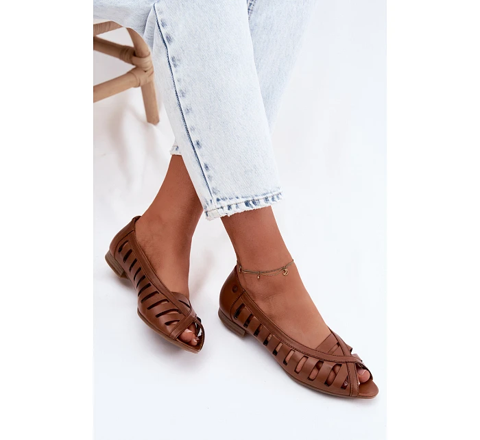 Kožené síťované baleríny Maciejka P7540-29 Hnědé Kožené síťované baleríny Maciejka P7540-29 Hnědé