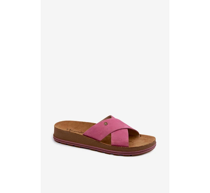 Kožené semišové dámské pantofle Maciejka P7504-15 Růžové Kožené semišové dámské pantofle Maciejka P7504-15 Růžové