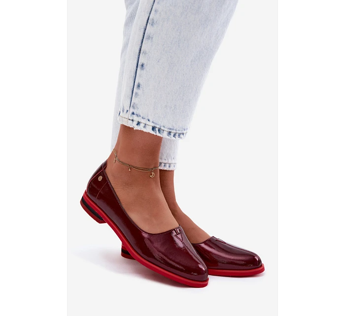 Kožené lakované baleríny Maciejka K7463-23 bordó Kožené lakované baleríny Maciejka K7463-23 bordó