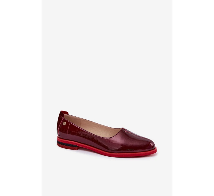 Kožené lakované baleríny Maciejka K7463-23 bordó Kožené lakované baleríny Maciejka K7463-23 bordó
