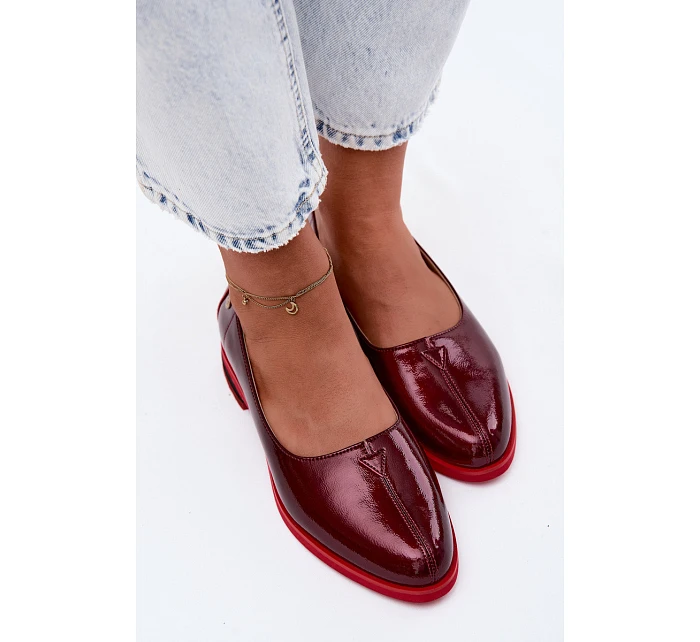Kožené lakované baleríny Maciejka K7463-23 bordó Kožené lakované baleríny Maciejka K7463-23 bordó
