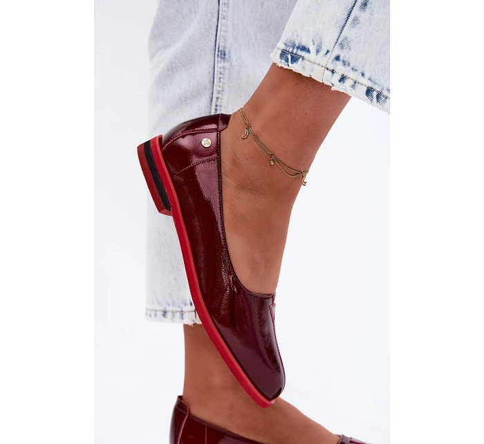 Kožené lakované baleríny Maciejka K7463-23 bordó Kožené lakované baleríny Maciejka K7463-23 bordó