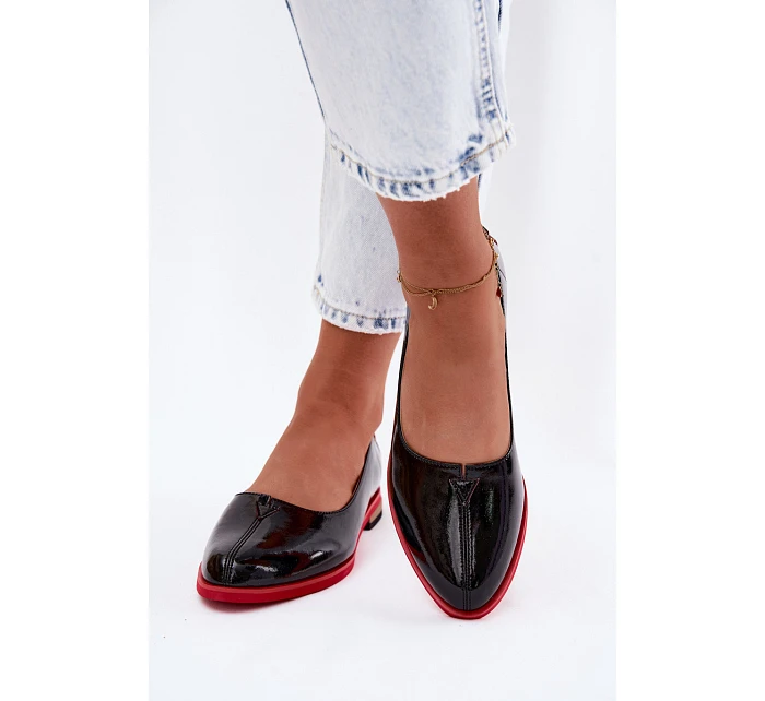 Kožené lakované baleríny Maciejka K7463-01 Černé Kožené lakované baleríny Maciejka K7463-01 Černé