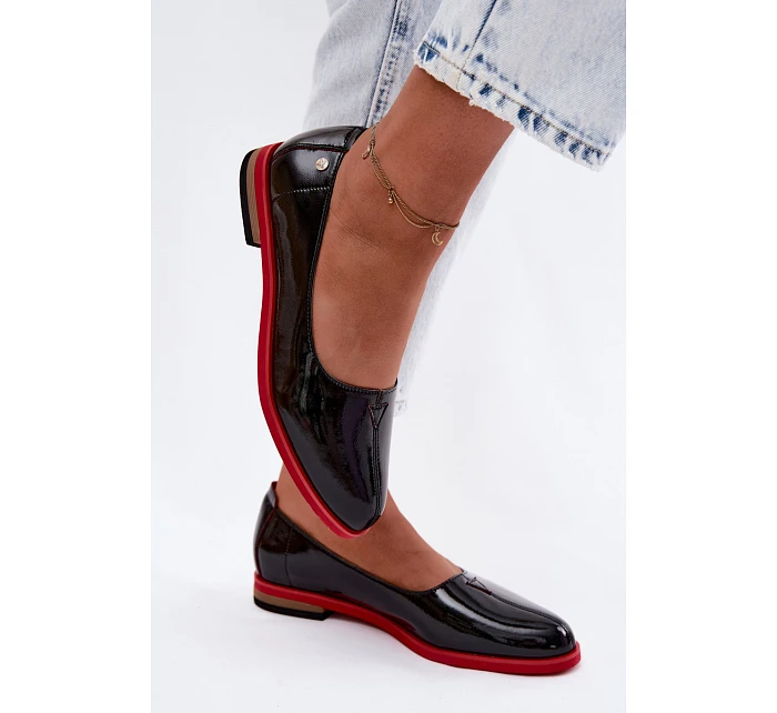 Kožené lakované baleríny Maciejka K7463-01 Černé Kožené lakované baleríny Maciejka K7463-01 Černé