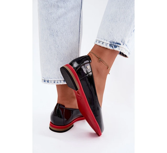 Kožené lakované baleríny Maciejka K7463-01 Černé Kožené lakované baleríny Maciejka K7463-01 Černé