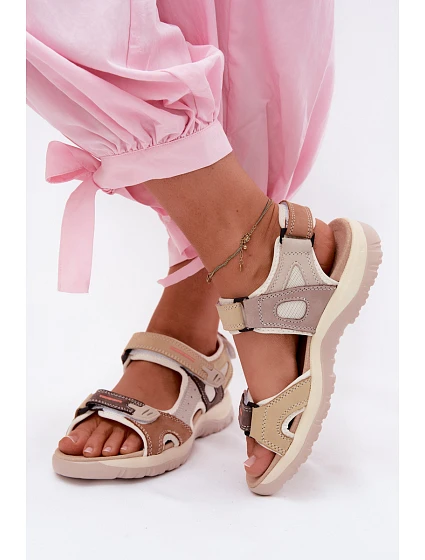 Kožené dámské sandály ve sportovním stylu Camel Averine Kožené dámské sandály ve sportovním stylu Camel Averine