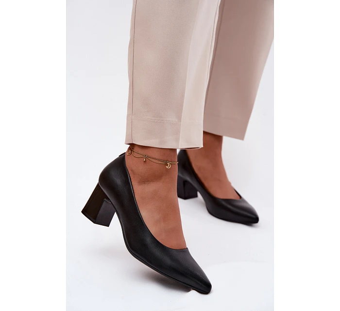 Lodičky na podpatku Sergio Leone PB413 Černé Lodičky na podpatku Sergio Leone PB413 Černé