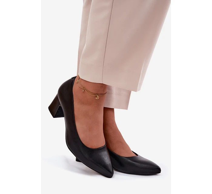 Lodičky na podpatku Sergio Leone PB413 Černé Lodičky na podpatku Sergio Leone PB413 Černé