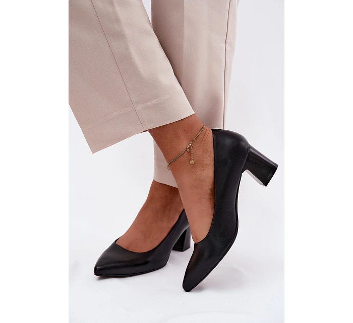 Lodičky na podpatku Sergio Leone PB413 Černé Lodičky na podpatku Sergio Leone PB413 Černé