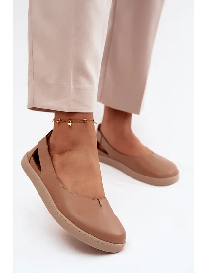 Kožené baleríny Barefoot Zazoo 10217 Cappucino Kožené baleríny Barefoot Zazoo 10217 Cappucino