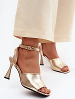 Dámské sandály na podpatku Vinceza 62297 Zlaté