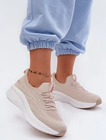 Materiálové Sportovní Boty Dámské Slip-On Kobbo 102425 Béžové