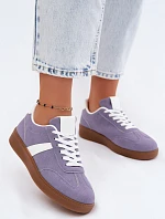 Dámské tenisky z imitace semiše fialové Calira