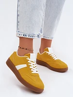 Dámské tenisky z imitace semiše žluté Calira