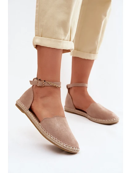 Dámské espadrilky z imitace semiše Vinceza 23-34594 Béžové