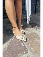 Dámské sandály s dekorací imitace semiše světle béžové Gardenia Dámské sandály s dekorací imitace semiše světle béžové Gardenia