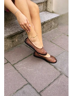Větrané Gumené Baleríny Ploché Hnědé Bonnita