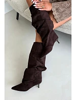 kozačky Heel semišové hnědé model 22313611 - Boto kozačky Heel semišové hnědé model 22313611 - Boto