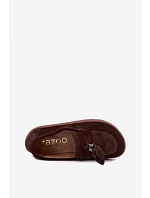 Mokasiny Barefoot z přírodního semiše model 22356061 Hnědé - Zazoo