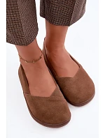 Dámské barefoot baleríny z přírodní semiš hnědé Mirelia Dámské barefoot baleríny z přírodní semiš hnědé Mirelia
