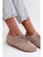 Dámské béžové barefoot boty z přírodní semiš Zazoo N1422 Dámské béžové barefoot boty z přírodní semiš Zazoo N1422