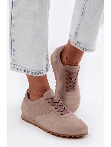 Dámské béžové barefoot boty z přírodní semiš model 22368257 - Zazoo Dámské béžové barefoot boty z přírodní semiš model 22368257 - Zazoo