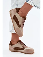 Dámské kožené semišové barefoot tenisky model 22368264 béžové - Zazoo Dámské kožené semišové barefoot tenisky model 22368264 béžové - Zazoo