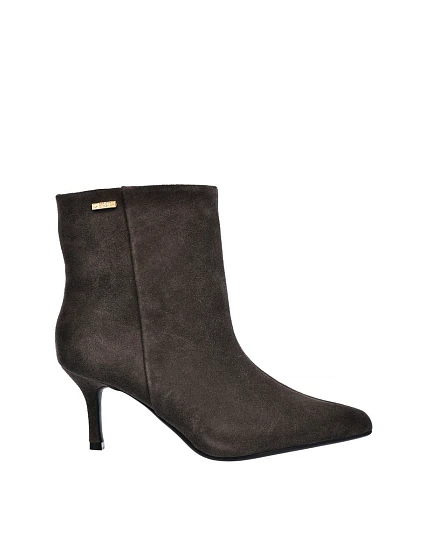 Kožené semišové kotníčkové boty na podpatku s podšívkou Big Star model 22386424 Hnědé - Big Star Shoes Kožené semišové kotníčkové boty na podpatku s podšívkou Big Star model 22386424 Hnědé - Big Star Shoes