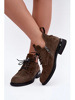 Dámské kožené boty Vinceza 89151 Khaki
