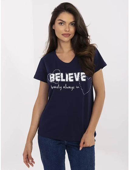 T shirt CLM TS model 21116965 granatowy - FPrice T shirt CLM TS model 21116965 granatowy - FPrice